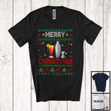 MacnyStore - Merry Christmas; Amazing X mas Sweater Santa Bartender Lover; Snowing Family Careers T-Shirt