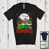 MacnyStore - Merry Christmas; Amazing X-mas Three Leopard Plaid Three Paw Dog Lover; Family Group T-Shirt