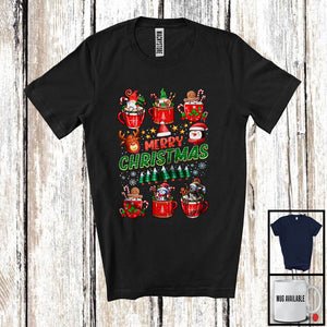 MacnyStore - Merry Christmas; Awesome X-mas Collection Gnomes Snowman Coffee; Snowing Family Group T-Shirt