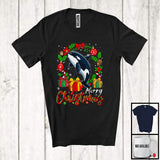 MacnyStore - Merry Christmas; Awesome X-mas Orca Sea Animal Lover; Snowing Matching Family Group T-Shirt