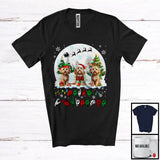 MacnyStore - Merry Christmas; Fantastic Christmas Moon Three Cockapoos Owner; ASL Sign Language Moon T-Shirt