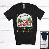 MacnyStore - Merry Christmas; Fantastic Christmas Moon Three Guinea Pigs Owner; ASL Sign Language Moon T-Shirt