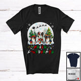 MacnyStore - Merry Christmas; Fantastic Christmas Moon Three Papillons Owner; ASL Sign Language Moon T-Shirt