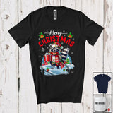 MacnyStore - Merry Christmas; Fantastic X-mas Lights Santa Raccoon Snowing Around; Wild Animal Lover T-Shirt