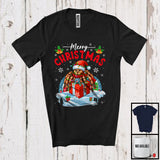 MacnyStore - Merry Christmas; Fantastic X-mas Lights Santa Tarantula Snowing Around; Wild Animal Lover T-Shirt