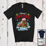 MacnyStore - Merry Christmas; Fantastic X-mas Lights Santa Walrus Snowing Around; Wild Animal Lover T-Shirt