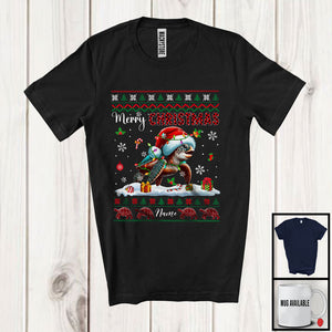 MacnyStore - Merry Christmas; Fantastic X-mas Lights Sweater Red Plaid Santa Turtle; Sea Animal Lover T-Shirt