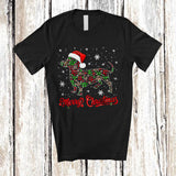 MacnyStore - Merry Christmas; Fantastic X-mas Santa Dachshund Shape Plaid Paws; Pajamas Family Group T-Shirt