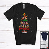 MacnyStore - Merry Christmas; Joyful X-mas Lights Tree Guinea Pig Snowing Around; Animal Lover T-Shirt