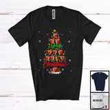 MacnyStore - Merry Christmas; Joyful X-mas Lights Tree Squirrel Snowing Around; Wild Animal Lover T-Shirt