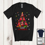 MacnyStore - Merry Christmas; Lovely Santa Reindeer Elf Cardinal X-mas Tree; Bird Cardinal Animal Lover T-Shirt