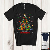 MacnyStore - Merry Christmas; Lovely Santa Reindeer Elf Parrot X-mas Tree; Bird Parrot Animal Lover T-Shirt