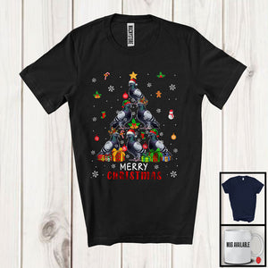 MacnyStore - Merry Christmas; Lovely Santa Reindeer Elf Pigeon X-mas Tree; Bird Pigeon Animal Lover T-Shirt