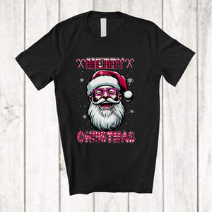 MacnyStore - Merry Christmas; Wonderful X-mas Man Pink Santa Glasses; African Family Group T-Shirt