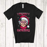 MacnyStore - Merry Christmas; Wonderful X-mas Woman Pink Santa Glasses; African Family Group T-Shirt