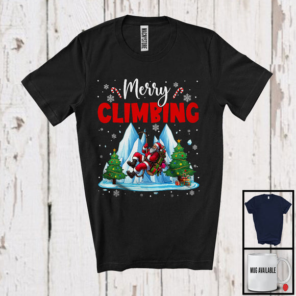 MacnyStore - Merry Climbing; Wonderful Christmas Winter Santa Go Climbing; Outside Activities Group T-Shirt