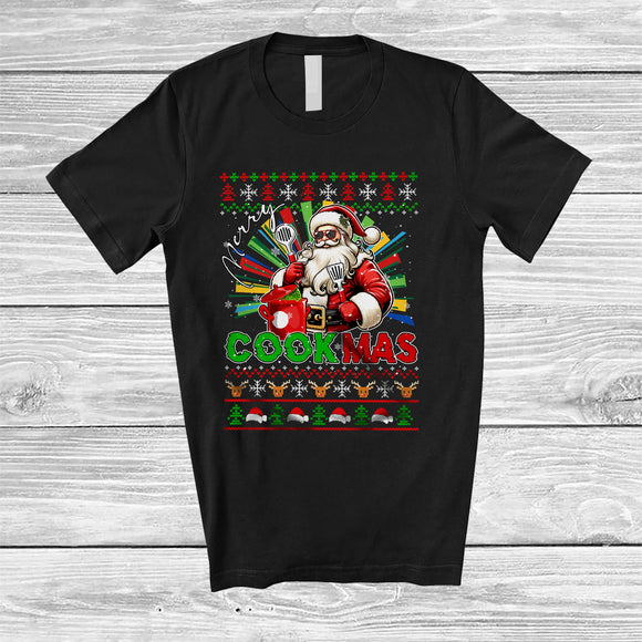 MacnyStore - Merry Cookmas; Amazing Christmas Santa Chef Cooking Lover; X-mas Sweater Family T-Shirt