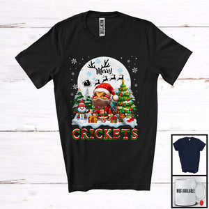 MacnyStore - Merry Crickets; Amazing Christmas Lights Santa Bearded Dragon; X-mas Tree Snowman T-Shirt