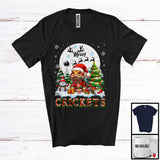 MacnyStore - Merry Crickets; Amazing Christmas Lights Santa Bearded Dragon; X-mas Tree Snowman T-Shirt