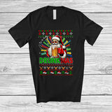 MacnyStore - Merry Drunkmas; Amazing Christmas Santa Drinking Drunker Beer Lover; X-mas Sweater Family T-Shirt