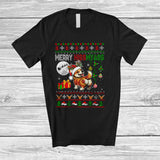 MacnyStore - Merry Kissmyass; Sarcastic Christmas Naughty Santa Reindeer Corgi Ass; Sweater Farmer Family T-Shirt