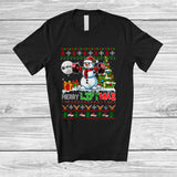 MacnyStore - Merry Liftmas; Humorous Christmas Muscle Snowman Weightlifting; Sweater Gym Workout Group T-Shirt