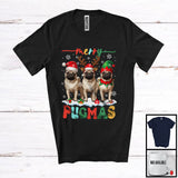 MacnyStore - Merry Pugmas; Awesome Christmas Three Santa Reindeer Elf Pug Dog Owner Lover; Family T-Shirt