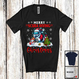 MacnyStore - Merry Scuba Diving Christmas; Awesome X-mas Snowing Santa Scuba Diving; Family Group T-Shirt