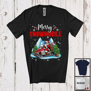 MacnyStore - Merry Snowmobile; Wonderful Christmas Winter Santa Go Snowmobile; Outside Activities T-Shirt