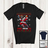 MacnyStore - Merry Swishmas; Joyful Christmas Sweater Santa Playing Basketball; Sport Playing Player T-Shirt