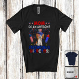 MacnyStore - Mom Of An Awesome Fireworks Director, Lovely 4th Of July Beagle, Fireworks Patriotic T-Shirt