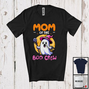 MacnyStore - Mom Of The Boo Crew, Lovely Halloween Costume Witch Boo Ghost, Matching Family Group T-Shirt