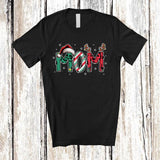 MacnyStore - Mom; Amusing Mother's Day Christmas Santa Beagle Reindeer; X-mas Family Group T-Shirt