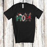 MacnyStore - Mom; Amusing Mother's Day Christmas Santa Pit bull Reindeer; X-mas Family Group T-Shirt