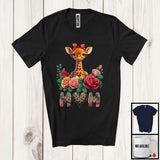 MacnyStore - Mom, Wonderful Mother's Day Flowers Giraffe Lover Wild Animal, Mommy Family Group T-Shirt