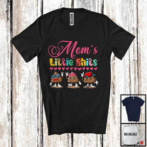 MacnyStore - Mom's Little Shits, Humorous Mother's Day Son Daughter, Hearts Matching Family Group T-Shirt