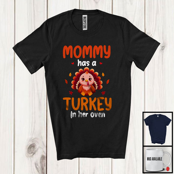 MacnyStore - Mommy Has A Turkey In Her Oven; Wonderful Thanksgiving Family; Pregnancy Announcement Turkey T-Shirt