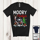 MacnyStore - Moory Christmas; Merry Christmas Reindeer Cow Lover X-mas Tree; Farmer Farm Animal T-Shirt