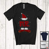 MacnyStore - Mr; Lovely Christmas Red Plaid Santa Gnome Costume; Couples Pajamas Family Group T-Shirt