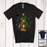 MacnyStore - Music Christmas Tree; Amazing X-mas Lights Santa Elf Reindeer Music Teacher; Family Group T-Shirt