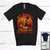 MacnyStore - My Beagle Stolen My Halloween Costume; Creepy Animal Pumpkin Retro; Family Group T-Shirt