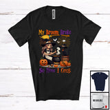 MacnyStore - My Broom Broke So Now I Cook, Humorous Halloween Lunch Lady Witch Cooking, Family Group T-Shirt