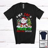 MacnyStore - My Cat Stolen My Christmas Sweater; Merry X-mas Tree Snowing; Santa Animal T-Shirt