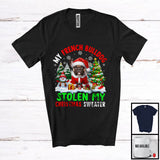 MacnyStore - My French Bulldog Stolen My Christmas Sweater; Merry X-mas Tree Snowing; Santa Animal T-Shirt