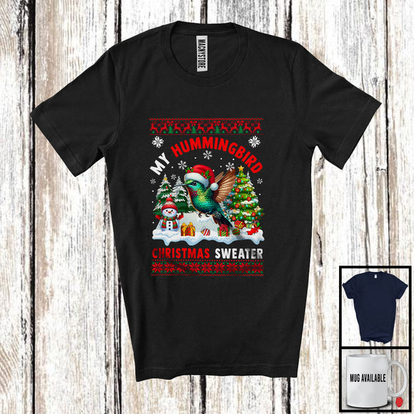 MacnyStore - My Hummingbird Stolen My Christmas Sweater; Adorable X-mas Sweater Tree Snow; Santa Bird T-Shirt