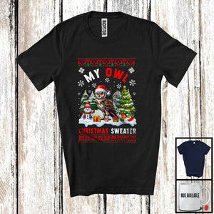 MacnyStore - My Owl Stolen My Christmas Sweater; Adorable X-mas Sweater Tree Snow; Santa Bird Lover T-Shirt