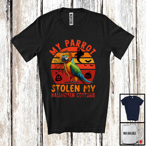 MacnyStore - My Parrot Stolen My Halloween Costume; Awesome Halloween Carved Pumpkin Face; Bird Lover T-Shirt