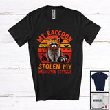 MacnyStore - My Raccoon Stolen My Halloween Costume; Creepy Animal Pumpkin Retro; Family Group T-Shirt