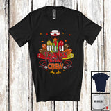 MacnyStore - NICU Thanksgiving Crew; Lovely Thanksgiving Turkey Tail Autumn; Nurse Nursing Lover T-Shirt