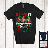 MacnyStore - Nailed It Merry Christmas; Adorable X-mas Three Gnomes Snowing Around; Family Group T-Shirt